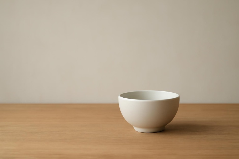 A simple still life with one object and generous negative space
